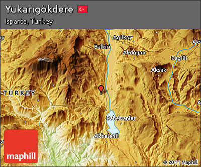 Physical 3D Map of Yukarıgökdere
