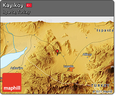 Physical 3D Map of Kayıköy