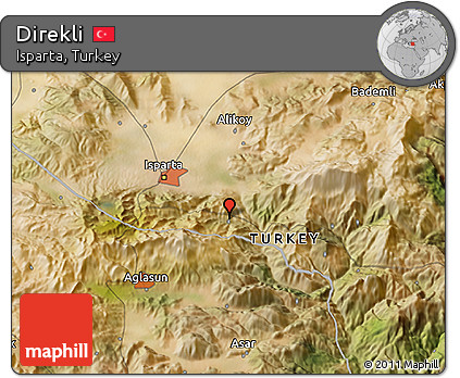 Satellite 3D Map of Direkli