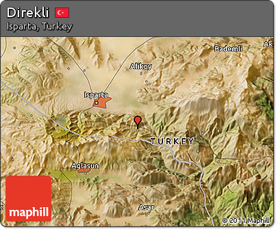 Satellite 3D Map of Direkli