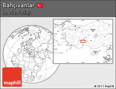 Blank Location Map of Bahçıvanlar