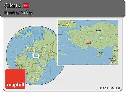 Savanna Style Location Map of Çıkrık