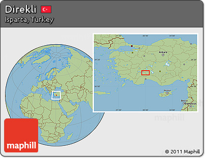 Savanna Style Location Map of Direkli