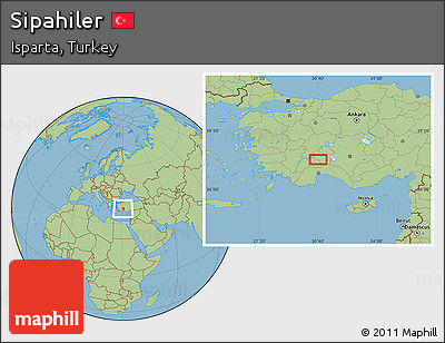 Savanna Style Location Map of Sipahiler