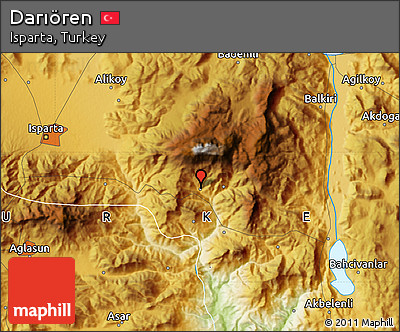 Physical Map of Darıören