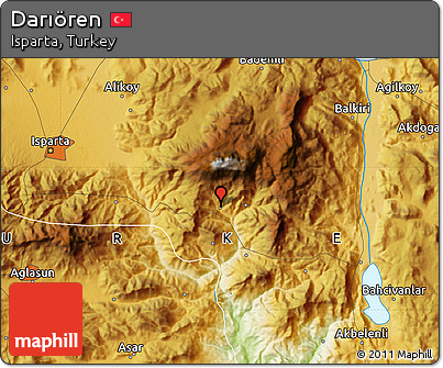 Physical Map of Darıören