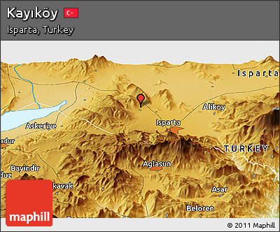 Physical Panoramic Map of Kayıköy