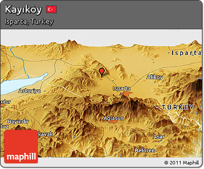 Physical Panoramic Map of Kayıköy