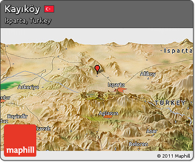 Satellite Panoramic Map of Kayıköy