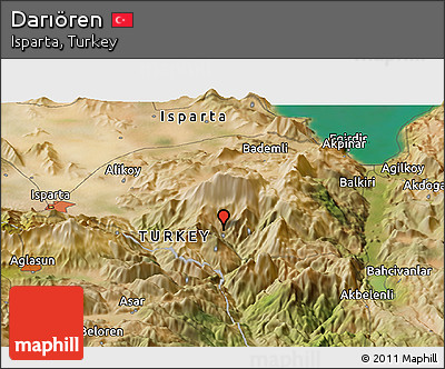 Satellite Panoramic Map of Darıören