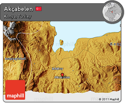 Physical 3D Map of Akçabelen