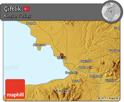 Physical 3D Map of Çiftlik