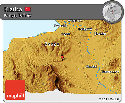Physical 3D Map of Kızılca
