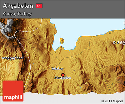 Physical 3D Map of Akçabelen