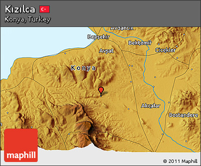 Physical 3D Map of Kızılca