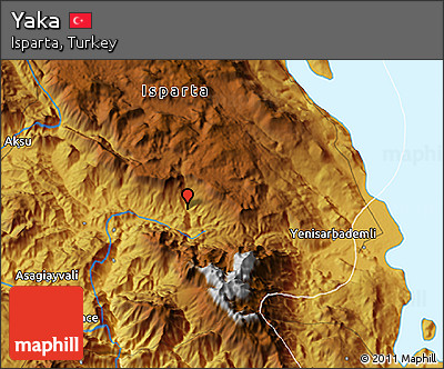 Physical 3D Map of Yaka