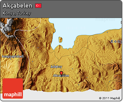 Physical 3D Map of Akçabelen