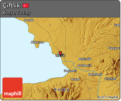 Physical 3D Map of Çiftlik