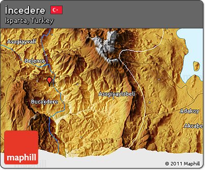 Physical 3D Map of İncedere