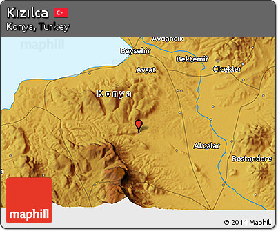 Physical 3D Map of Kızılca