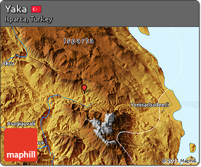 Physical 3D Map of Yaka