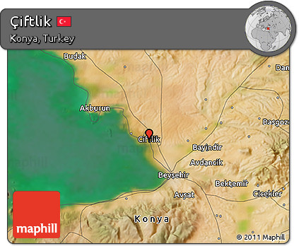 Satellite 3D Map of Çiftlik