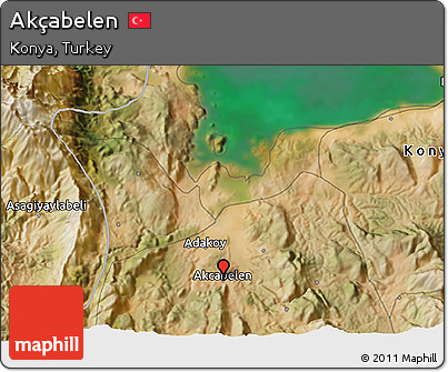 Satellite 3D Map of Akçabelen
