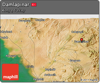 Satellite 3D Map of Damlapınar