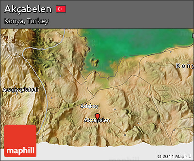 Satellite 3D Map of Akçabelen