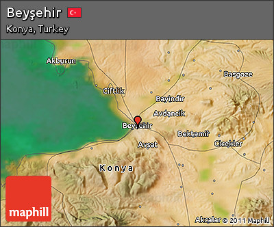 Satellite 3D Map of Beyşehir