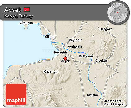 Shaded Relief 3D Map of Avsat