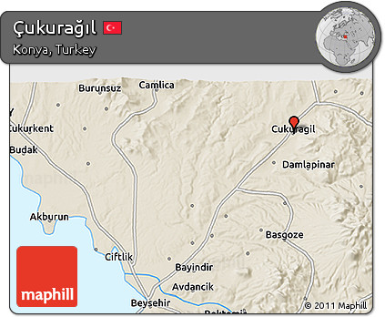Shaded Relief 3D Map of Çukurağıl