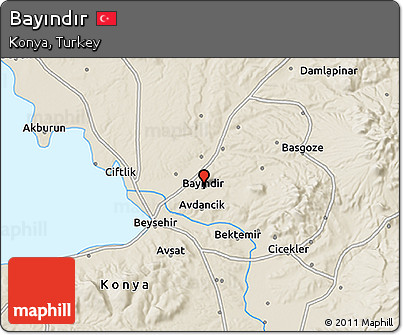 Shaded Relief 3D Map of Bayındır