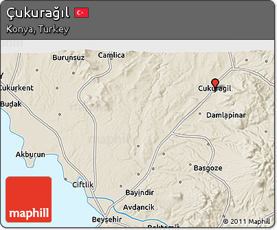 Shaded Relief 3D Map of Çukurağıl