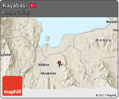 Shaded Relief 3D Map of Kayabaşı