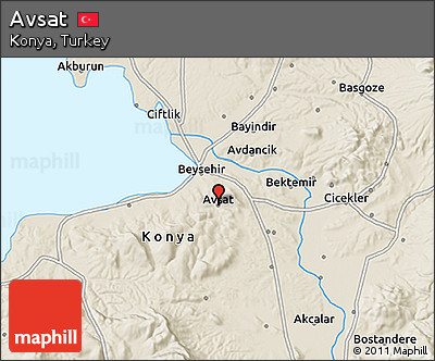 Shaded Relief 3D Map of Avsat