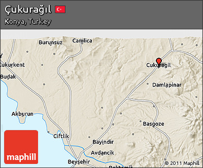 Shaded Relief 3D Map of Çukurağıl