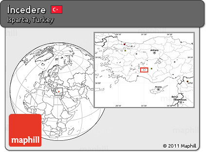 Blank Location Map of İncedere