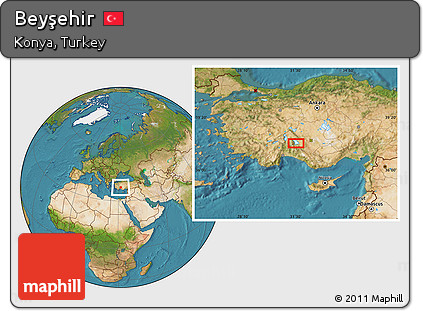 Satellite Location Map of Beyşehir