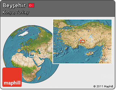 Satellite Location Map of Beyşehir