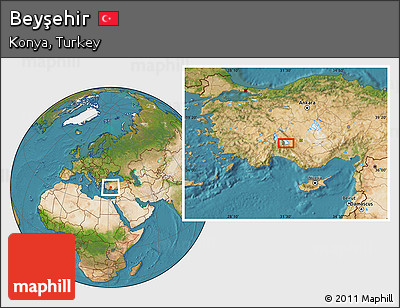 Satellite Location Map of Beyşehir