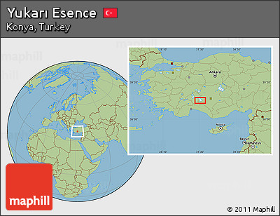Savanna Style Location Map of Yukarı Esence