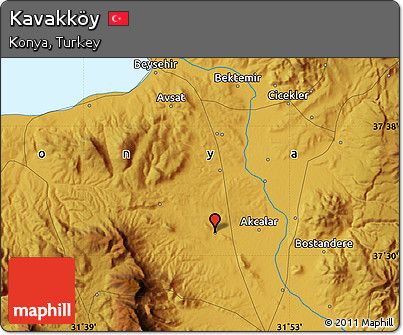 Physical Map of Kavakköy