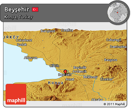 Physical Panoramic Map of Beyşehir