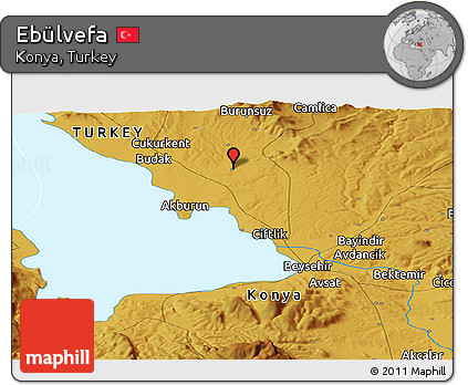 Physical Panoramic Map of Ebülvefa