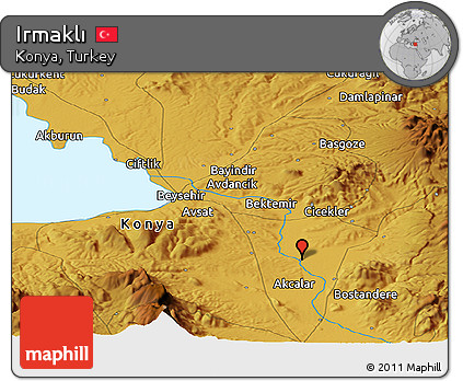 Physical Panoramic Map of Irmaklı