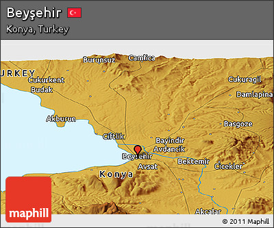 Physical Panoramic Map of Beyşehir