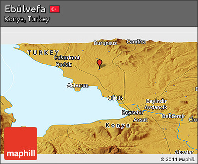 Physical Panoramic Map of Ebülvefa