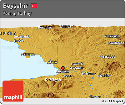 Physical Panoramic Map of Beyşehir