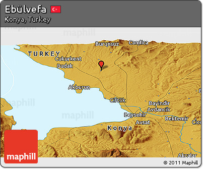 Physical Panoramic Map of Ebülvefa